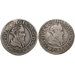 Zygmunt II August, Czworak 1566-1568 - rzadkie - zestaw (2szt)