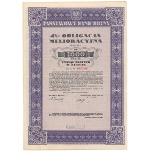 Obligacja Melioracyjna PBR, 1.000 zł 1939