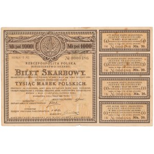 Bilet Skarbowy, 1.000 mkp 1920 - Serja I AJ