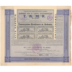 List zastawny, Radom, TKM, 500 zł 1928