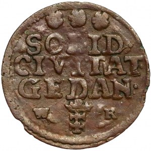 August III Sas, Szeląg Gdańsk 1753 - WR