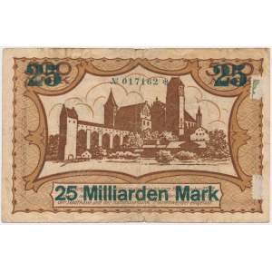 Marienwerder (Kwidzyn), 500 mk PRZEDRUK na 25 mld mk 1922