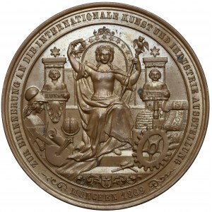 Niemcy, Ludwik II, Medal 1869 - Międzynarodowa Wystawa Sztuki i Przemysłu w Monachium