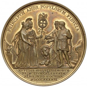 Deutschland, Bayern, Ludwig I., Medaille 1842 - Vermählung Maria und Maximillian