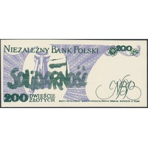 Solidarność, 200 złotych 1986 Zbigniew Bujak