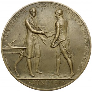 Österreich, Medaille - 100. Jahrestag Oesterreichische Nationalbank 1816-1916