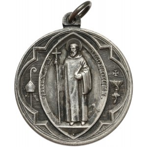 Medalik religijny - Francja XIX/XX wiek (srebro)