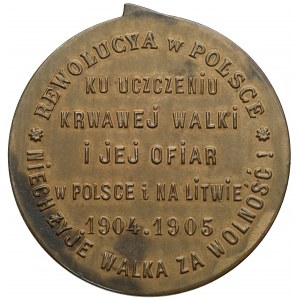 Medal, Rewolucja 1905 roku - autorstwa Władysława Gruberskiego