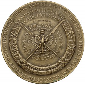 Medal Tadeusz Kościuszko - 200 Rocznica urodzin 1946, Nowy Jork