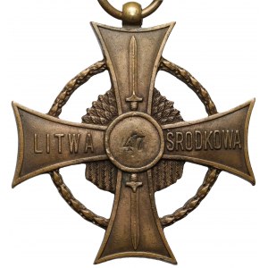 Krzyż Zasługi Wojsk Litwy Środkowej - Numerowany - Oryginał