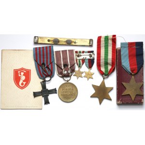 PSZnZ zestaw całościowy po żołnierzu, w tym Krzyż Monte Cassino (42242)