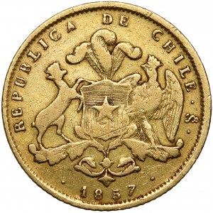 Chile, 2 pesos 1857 So
