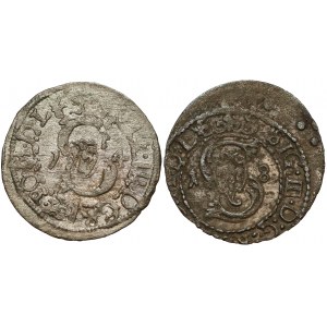 Zygmunt III Waza, Szeląg Wilno 1614 i 1618 - rzadkie odmiany (2szt)