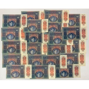 Austria, 10 Kronen (1919) - set of 21 pcs