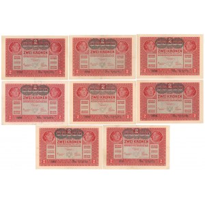 Austria, 2 Kronen (1919) - set of 8 pcs