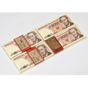Paczki bankowe 100 zł 1988 - TH, TL, TR, TS (4szt)