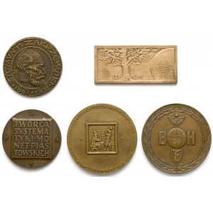 Medale i plakieta o tematyce numizmatycznej (5szt)
