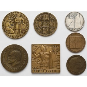 Medale i plakieta, numizmatyka i inne (7szt)
