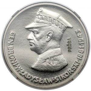 Próba NIKIEL 50 złotych 1981 Sikorski