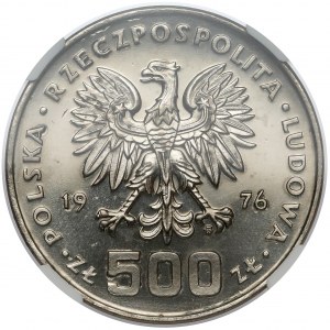 Próba NIKIEL 500 złotych 1976 Tadeusz Kościuszko - na wprost