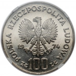 Próba NIKIEL 100 złotych 1974 Zamek Królewski