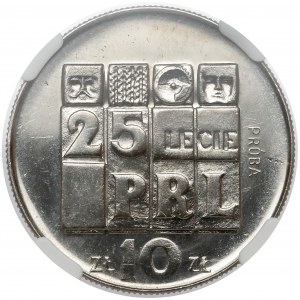 Próba NIKIEL 10 złotych 1969, 25-lecie PRL