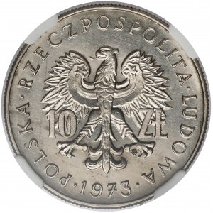 Próba NIKIEL 10 złotych 1973, 200 lat KEN - Daty 1773-1973