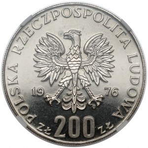 Próba NIKIEL 200 złotych 1976 Igrzyska - głowa