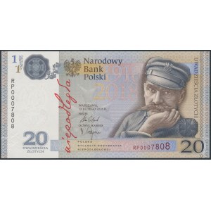 20 złotych 2018 - Niepodległość nr 7808 - w folderze PWPW