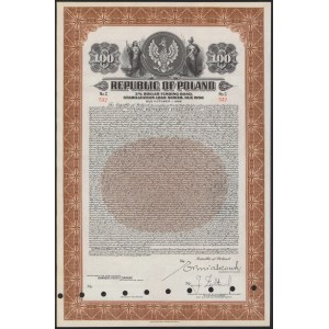 3% Bon Dolarowy Serii Poż. Stabilizacyjnej 1937 na $100