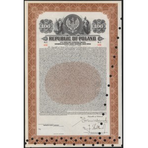 3% Bon Dolarowy Serii Poż. Stabilizacyjnej 1937 na $100