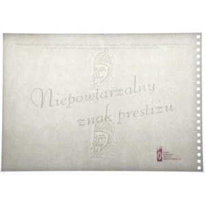 PWPW papier ze znakiem wodnym - Zygmunt III Waza
