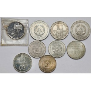 Niemcy, 5, 10 i 20 marek 1969-1978, zestaw (9szt)