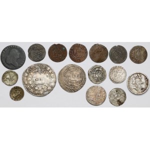 Zestaw monety od średiowiecza po XVIII wiek (16szt)