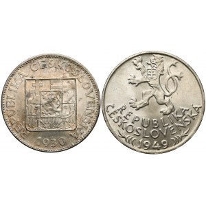 Czechosłowacja, 10 korun 1930 i 100 korun 1949 (2szt)