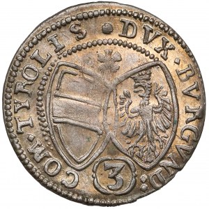 Austria, Ferdynand Karol, 3 krajcary 1640, Tyrol - piękne