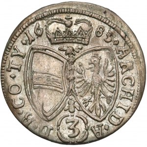 Austria, Leopold I, 3 krajcary 1685, Hall