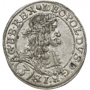 Austria, Leopold I, 3 krajcary 1668, Wiedeń - b. ładne