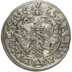 Austria, Leopold I, 3 krajcary 1665, Neuburg am Inn