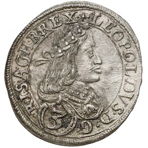 Austria, Leopold I, 3 krajcary 1659 L, Graz
