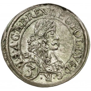 Austria, Leopold I, 3 krajcary 1666, Graz