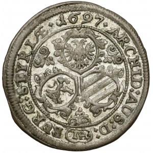 Austria, Leopold I, 3 krajcary 1697 IA, Graz