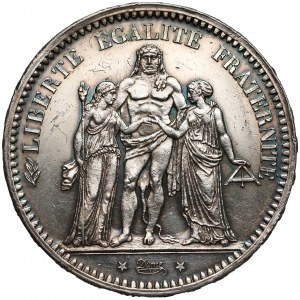 Francja, 5 franków 1873 A, Paryż