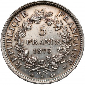 Francja, 5 franków 1873 A, Paryż
