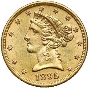 USA, 5 dolarów 1895, Filadelfia