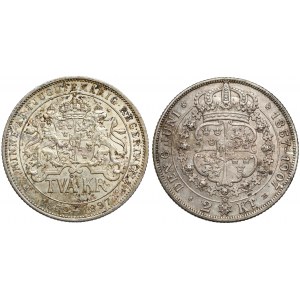 Szwecja, Oskar II (1872-1907), 2 korony 1897 i 1907 - zestaw (2szt)