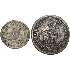 Austria, Salzburg, 3 krajcary 1690 i 15 krajcarów 1686 (2szt)