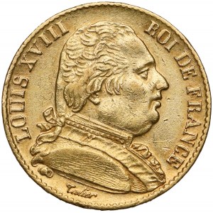 Francja, Ludwik XVIII, 20 franków 1815 A, Paryż