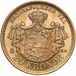 Szwecja, Oskar II (1872-1907), 20 kronor 1889