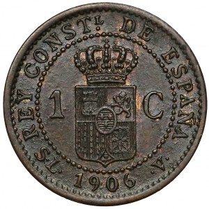 Hiszpania, Alfonso XIII, 1 centimo 1906